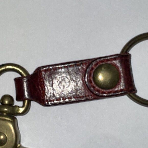 Coach RARE vintage leather Trigger Snap Valet Key Fob RED - Picture 5 of 12